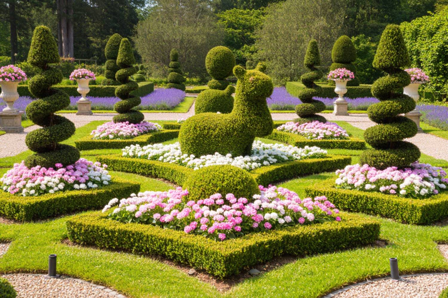 A luxurious garden evoking art and design