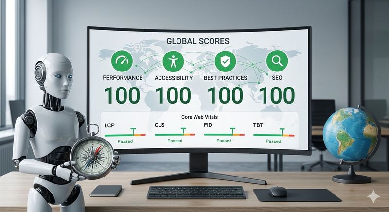 100/100 Core Web Vitals Performance Scores for Vanilla JS Platform